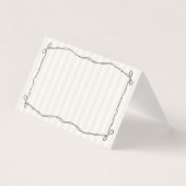 Schwarzes Coquette Bow Beige Platzkarte Tische Dek (Vorderseite)