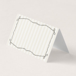 Schwarzes Coquette Bow Beige Platzkarte Tische Dek