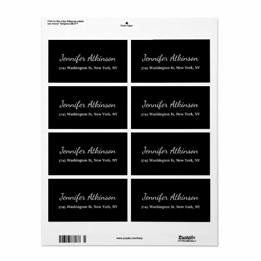 Schwarzes Creative Handwriting Schlicht einfach (Vorne)