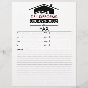 Schwarzes Dach Fax Briefkopf