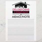 Schwarzes Dach Memo Notiz (Vorderseite)