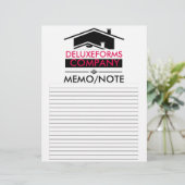 Schwarzes Dach Memo Notiz (Stehend Vorderseite)