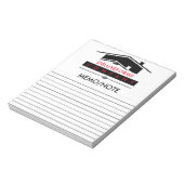Schwarzes Dach Memo Notiz Notizblock (Rotiert)