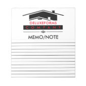 Schwarzes Dach Memo Notiz Notizblock (Vorderseite)