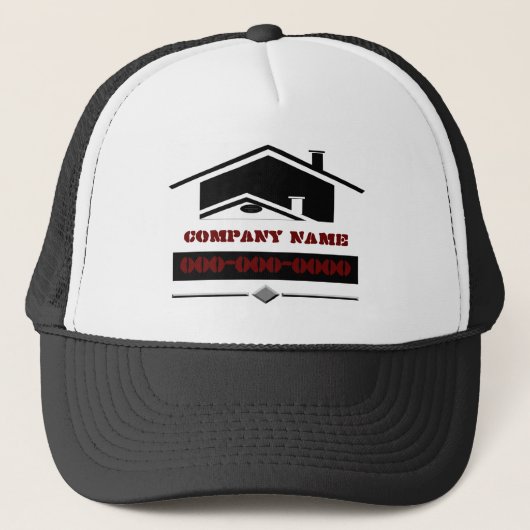 Schwarzes Dach Truckerkappe (Vorderseite)