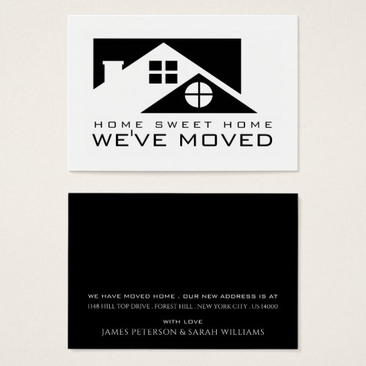 Schwarzes Dachgeschoss, Adresskartenwechsel (Vorne & Hinten)