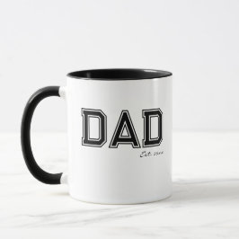 Schwarzes "DAD" Geburtstags-Vatertagsgeschenk Tasse
