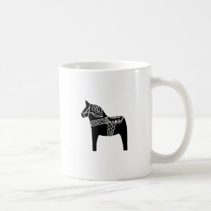 Schwarzes Dala Pferd Kaffeetasse