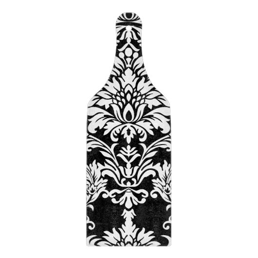 Schwarzes Damaskmuster Schneidebrett (Vorderseite)