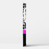 Schwarzes Damast-Rosa-Juwel personalisiert Case-Mate iPhone Hülle (Rückseite / Links)