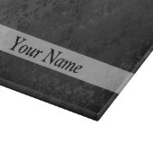 Schwarzes Damastmuster Schneidebrett (Ecke)