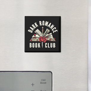 Schwarzes Dark Romance Buchclub Blumen Geschenk Magnet