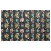 Schwarzes Dekorationsmuster Royal Crown Pattern Te Stoff (Fat Quarter (45,7 x 55,9 cm))