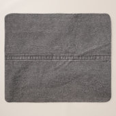 Schwarzes Denim-Gewebe, Modetextur. Sherpadecke (Vorderseite (Horizontal))