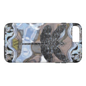 Schwarzes der Drache-Monogramm der Flüssigkeit Case-Mate iPhone Hülle (Rückseite (Horizontal))