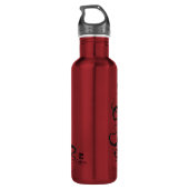 Schwarzes der Kraken-6 auf Rot, Anadyr - 24 Unze. Trinkflasche (Rückseite)