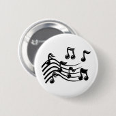 Schwarzes der musikalischen Anmerkungen Button (Vorne & Hinten)