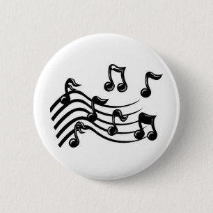Schwarzes der musikalischen Anmerkungen Button