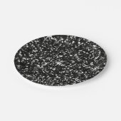 Schwarzes des GLITZER | Pappteller (Schrägansicht)