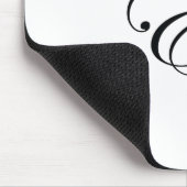 Schwarzes des Monogramm-E Mousepad (Ecke)