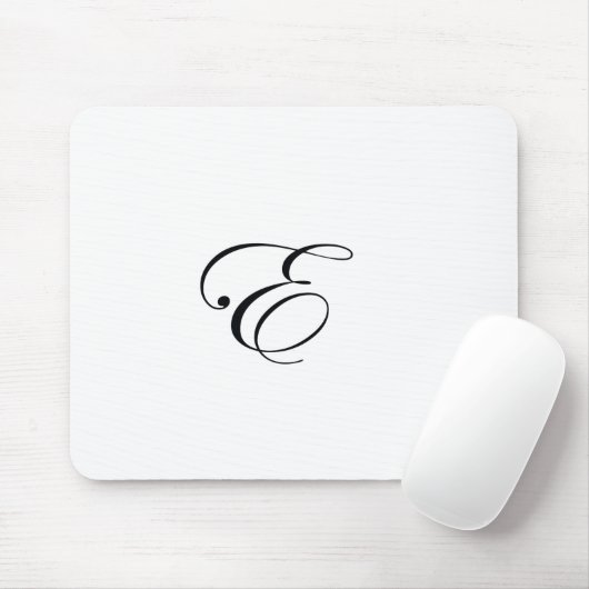 Schwarzes des Monogramm-E Mousepad (Mit Mouse)
