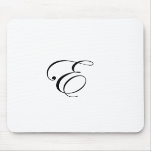 Schwarzes des Monogramm-E Mousepad