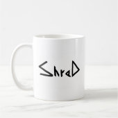 Schwarzes des Snowboardings logo9 Kaffeetasse (Links)