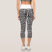 Schwarzes Design Capri Leggings (Rückseite)
