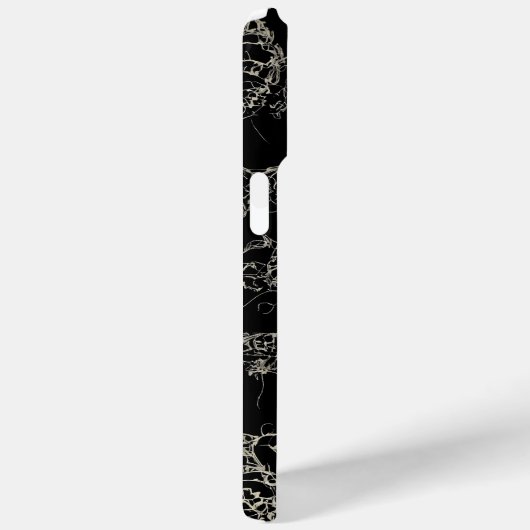 Schwarzes Design iPhone Case Tough (Rückseite / Rechts)