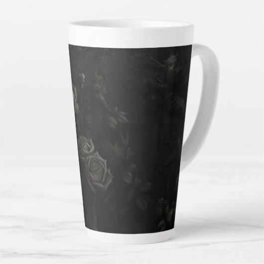 Schwarzes Design Milchtasse (Rechte Ecke)