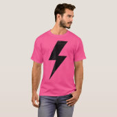 Schwarzes Design-Team mit Blitzlicht T-Shirt (Vorne ganz)