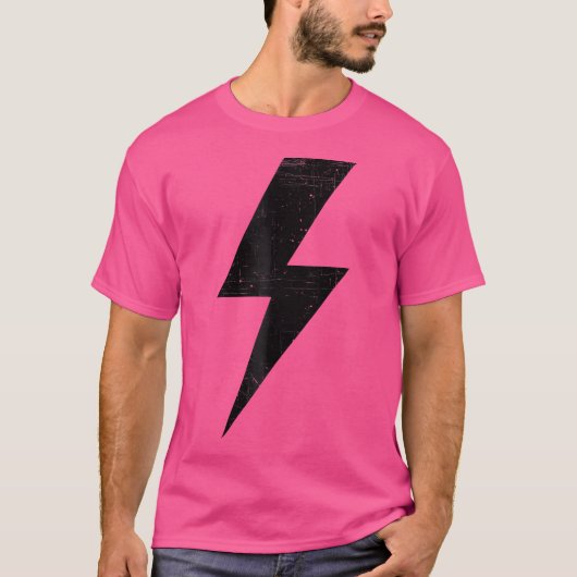 Schwarzes Design-Team mit Blitzlicht T-Shirt (Vorderseite)