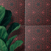 Schwarzes detailliertes Muster für die geometrisch Fliese