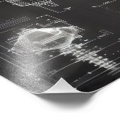 Schwarzes Diagramm der Raumstation Fotodruck (Ecke)