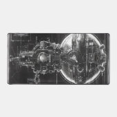 Schwarzes Diagramm der SciFi-Basis Schreibtischunterlage (Vorderseite)