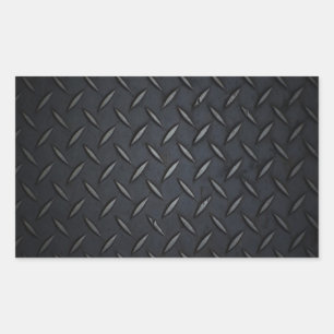 Schwarzes Diamantmetall Rechteckiger Aufkleber