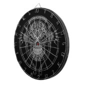 Schwarzes DJ zuckern Schädel Dartscheibe (Vorderseite rechts)