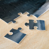 Schwarzes Dobermann-Wasserfarbenporträt Puzzle (Seite)
