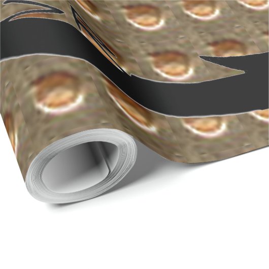 Schwarzes Drachengold-Einzug mattes Packpapier (Rolleneckpunkt)