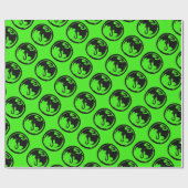 Schwarzes Drachengrün glänzendes Verpackungsmedium Geschenkpapier (Flach)