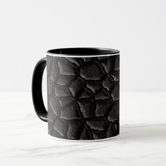Schwarzes Drachenmuster Tasse (Vorderseite Links)