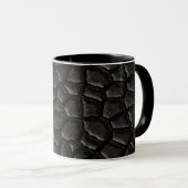 Schwarzes Drachenmuster Tasse (VorderseiteRechts)