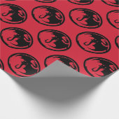 Schwarzes Drachenpapier mit roter Matte Geschenkpapier (Ecke)