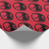 Schwarzes Drachenrotes glänzendes Verpackungsmediu Geschenkpapier (Ecke)