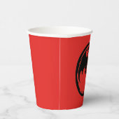 Schwarzes Drachenrotes Papier Pappbecher (Rechts)