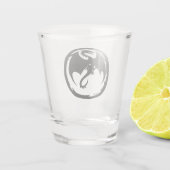Schwarzes Drachenschussglas Schnapsglas (Rückseite)