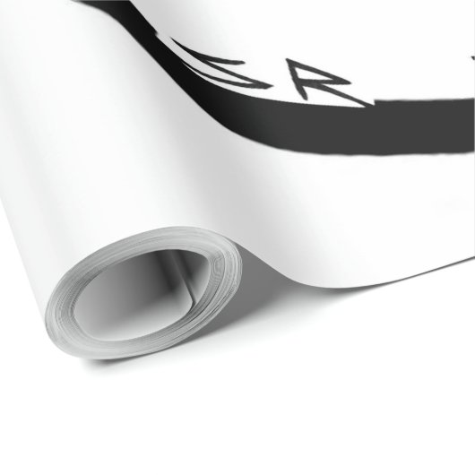 Schwarzes Drachenweißpapier mit weißer Matte Geschenkpapier (Rolleneckpunkt)