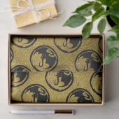 Schwarzes Dragon-Gold-Venengewebe-Papier-Medium Seidenpapier (Geschenk)