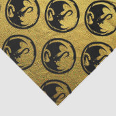 Schwarzes Dragon-Gold-Venengewebe-Papier-Medium Seidenpapier (Detail)