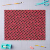 Schwarzes Dragon rotes Gewebe Papier klein (Basteln)